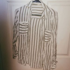 Women's Striped Button-Down
